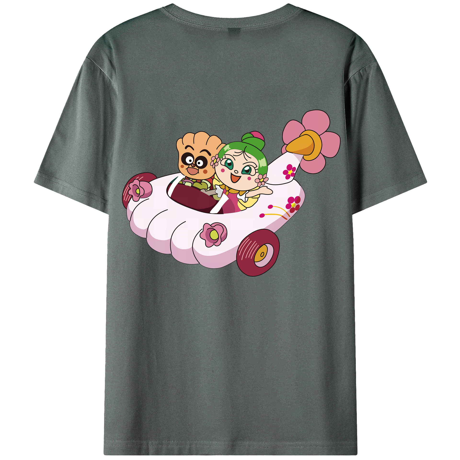 （画像用） アンパンマン Anpanman 綿100％ メンズ半袖Tシャツ（バックプリント） 通気性